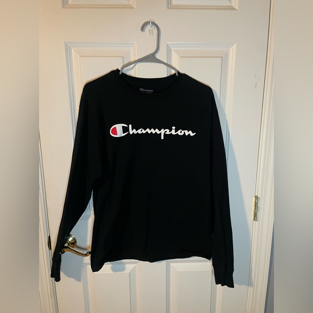 Champion Long Sleeve Black Shirt Men’s Medium